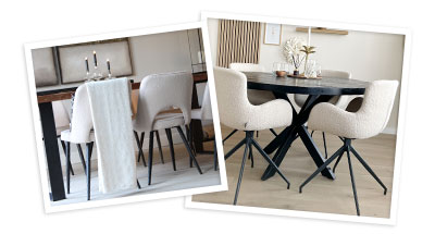 Bouclé chairs