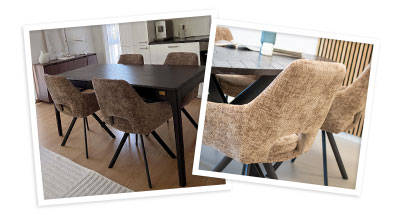 Chenille chairs