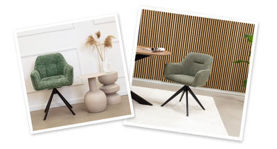 Green dining chairs