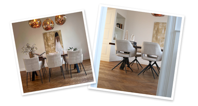 Fabric dining chairs