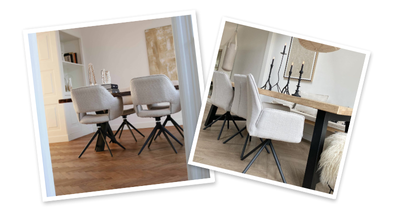White dining chairs