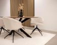 Kick swivel chair Merle - Champagne