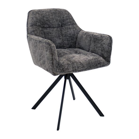 Kick swivel chair Luc - Dark Grey
