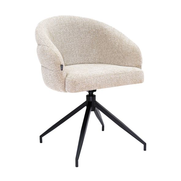 Kick swivel chair Ava - Champagne