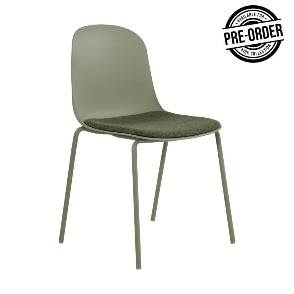 Kick dining chair Bow - Green