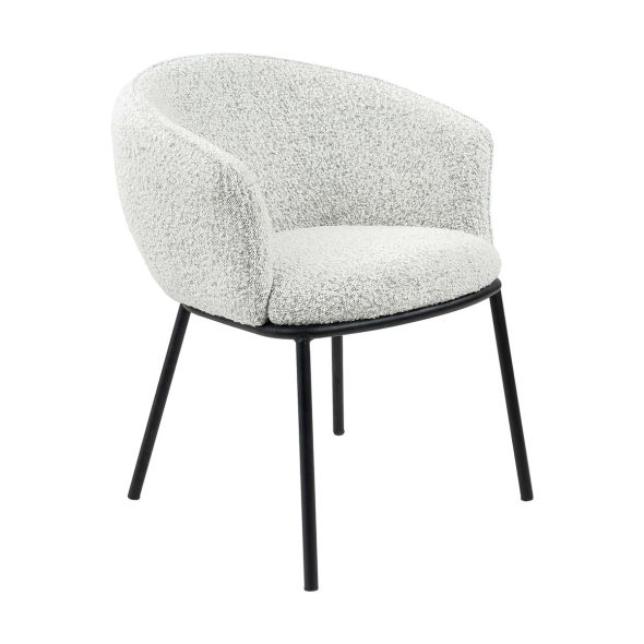 Kick Duke Dining Chair - Black/White - Black/white melange