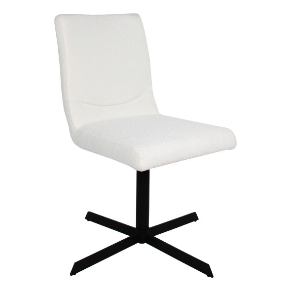 Kick swivel chair Sam Boucle - White
