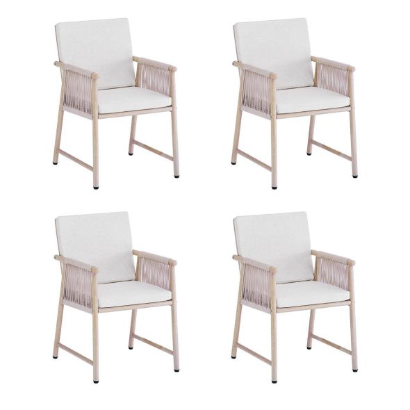 Set of 4 Kick Sia Garden Chair - Beige