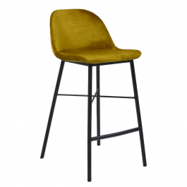 KICK JEFF Bar Stool - Velvet - Gold
