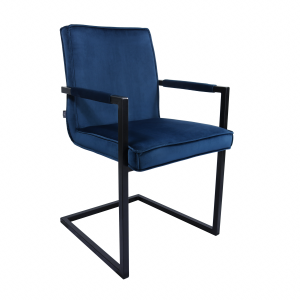 KICK JIM Armchair - Velvet - Dark Blue