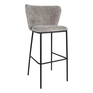 Kick bar stool Bo - Grey