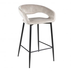 Kick bar stool Lenn - Velvet - Champagne