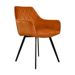 KICK KARL Velvet Dining Chair - Orange