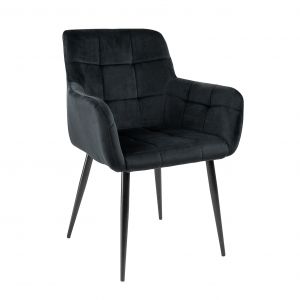 Kick Rev Dining Chair - Velvet - Black
