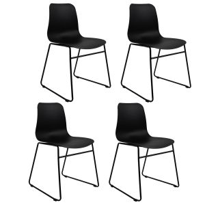 Set of 4 Kick garden chair Kiki - Black