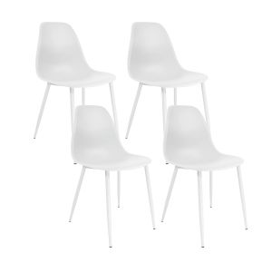Set of 4 Kick garden chair Nero - White