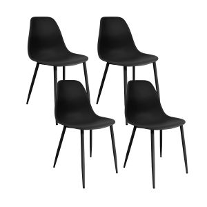 Set of 4 Kick garden chair Nero - Black