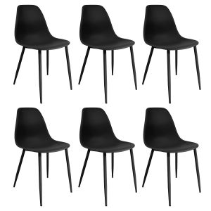 Set of 6 Kick garden chair Nero - Black