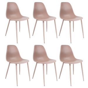 Set of 6 Kick garden chair Nero - Pink