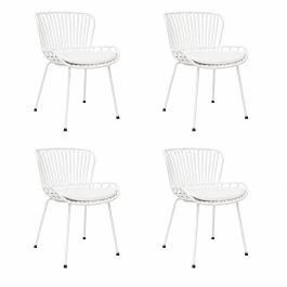 Set of 4 Kick Garden Chair Lot - White