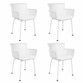 Set of 4 Kick Otis Garden Chair - White
