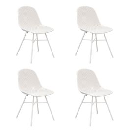 Set of 4 Kick Sol Garden Chair - White