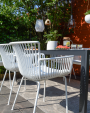 Set of 6 Kick Otis Garden Chair - White