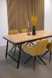 Kick swivel chair Tom - Gold