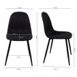 Set of 2 Kick Dining Chair Noor - Black