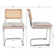 Kick tubular frame chair Kai - Champagne