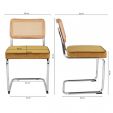 Kick tubular frame chair Kai - Gold