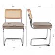 Kick tubular frame chair Kai - Taupe