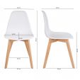 Kick dining chair Yuna - White