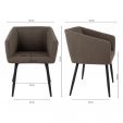 Kick dining chair Liv Bouclé - Brown