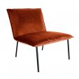 KICK LOLA Velvet Armchair - Orange