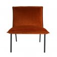 KICK LOLA Velvet Armchair - Orange