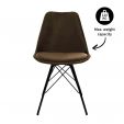 Kick Velvet Bucket Chair - Coffee