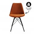 KICK Velvet Bucket Chair - Orange - Orange