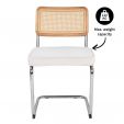 Kick tubular frame chair Kai - Ivory