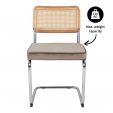 Kick tubular frame chair Kai - Taupe