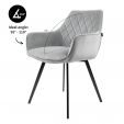 KICK KARL Velvet Dining Chair - Grey