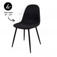 Set of 2 Kick Dining Chair Noor - Black