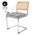 Kick tubular frame chair Kai - Grey