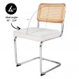 Kick tubular frame chair Kai - Ivory