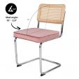 Kick tubular frame chair Kai - Pink