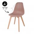 Kick dining chair Yuna - Pink