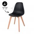 Kick dining chair Yuna - Black