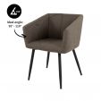 Kick dining chair Liv Bouclé - Brown