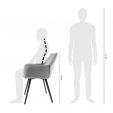 KICK KARL Velvet Dining Chair - Grey