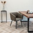 Kick dining chair Liv Bouclé - Brown